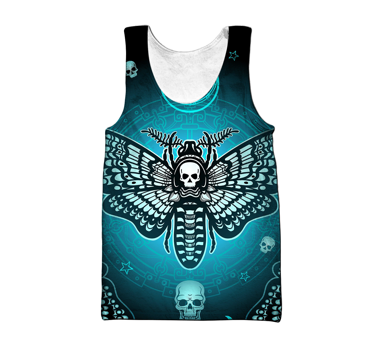 Butterfly Love Skull 3D all over printed for man and women QB05192005-Apparel-PL8386-Tank Top-S-Vibe Cosy™