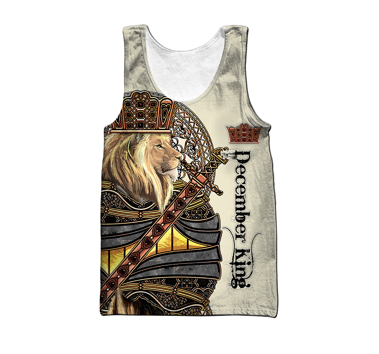 December Black King Lion  3D All Over Printed Unisex Shirts
