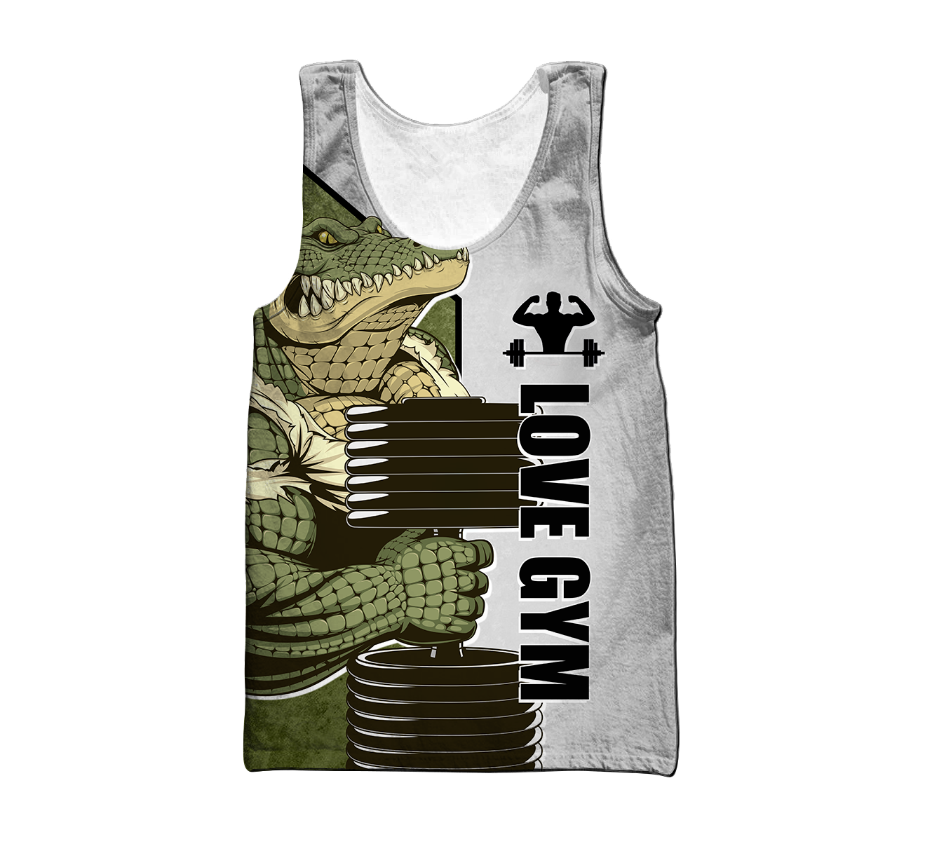 Gym Crocodile 3d all over printed for man and women QB05302001-Apparel-PL8386-Tank top-S-Vibe Cosy™