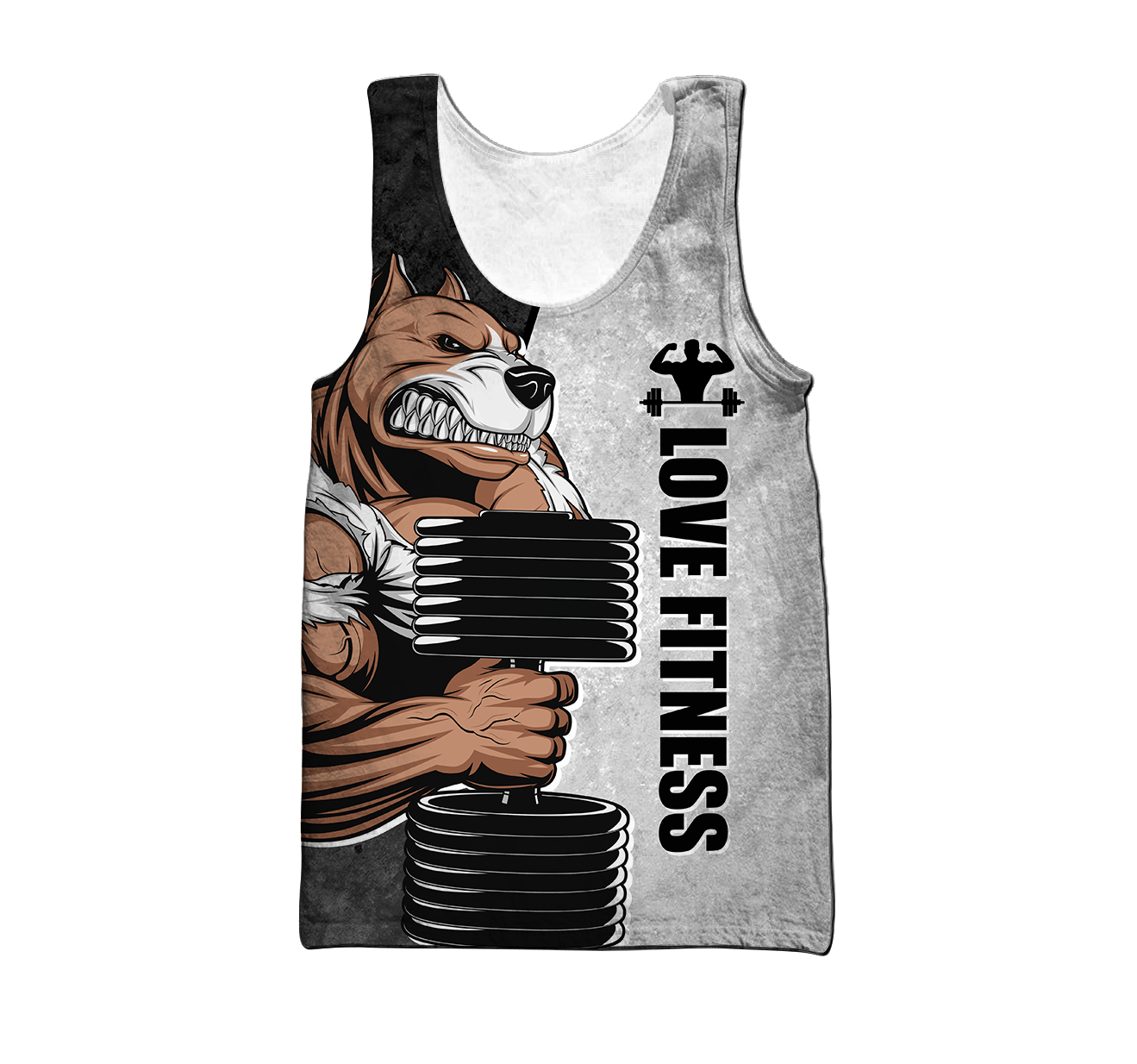 Love fitness 3d all over printed for man and women QB05282007-Apparel-PL8386-Tank top-S-Vibe Cosy™