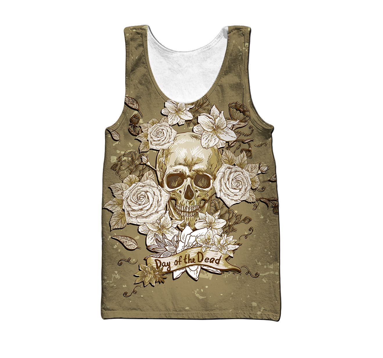 Skull day of the dead 3D all over printed for man and women QB05272003-Apparel-PL8386-Tank Top-S-Vibe Cosy™