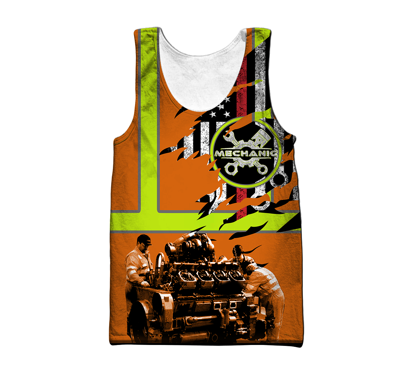 All Over Printed Mechanic Hoodie For Men and Women HHT13102006