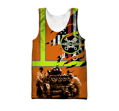 All Over Printed Mechanic Hoodie For Men and Women HHT13102006
