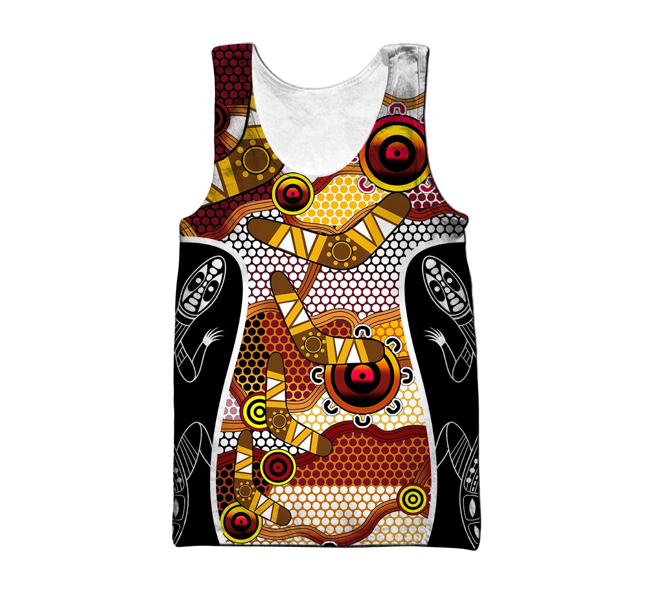 Aboriginal Lizard Dot Painting Boomerang Patterns Shirt For Men And Women