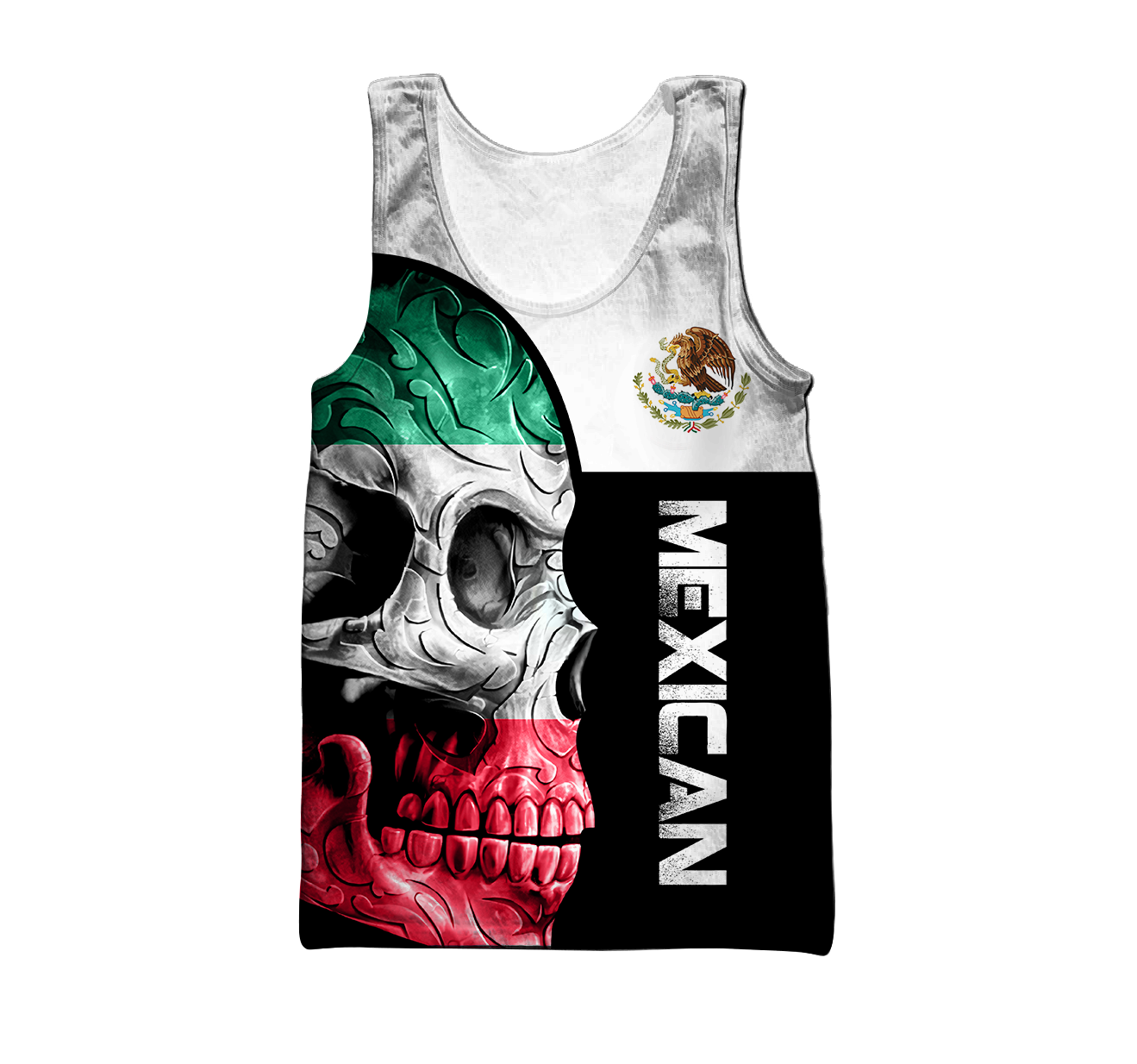 Mexican Skull 3D All Over Printed Unisex Shirts