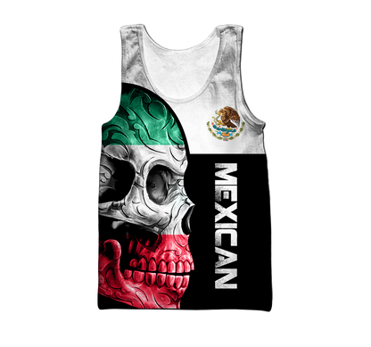 Mexican Skull 3D All Over Printed Unisex Shirts