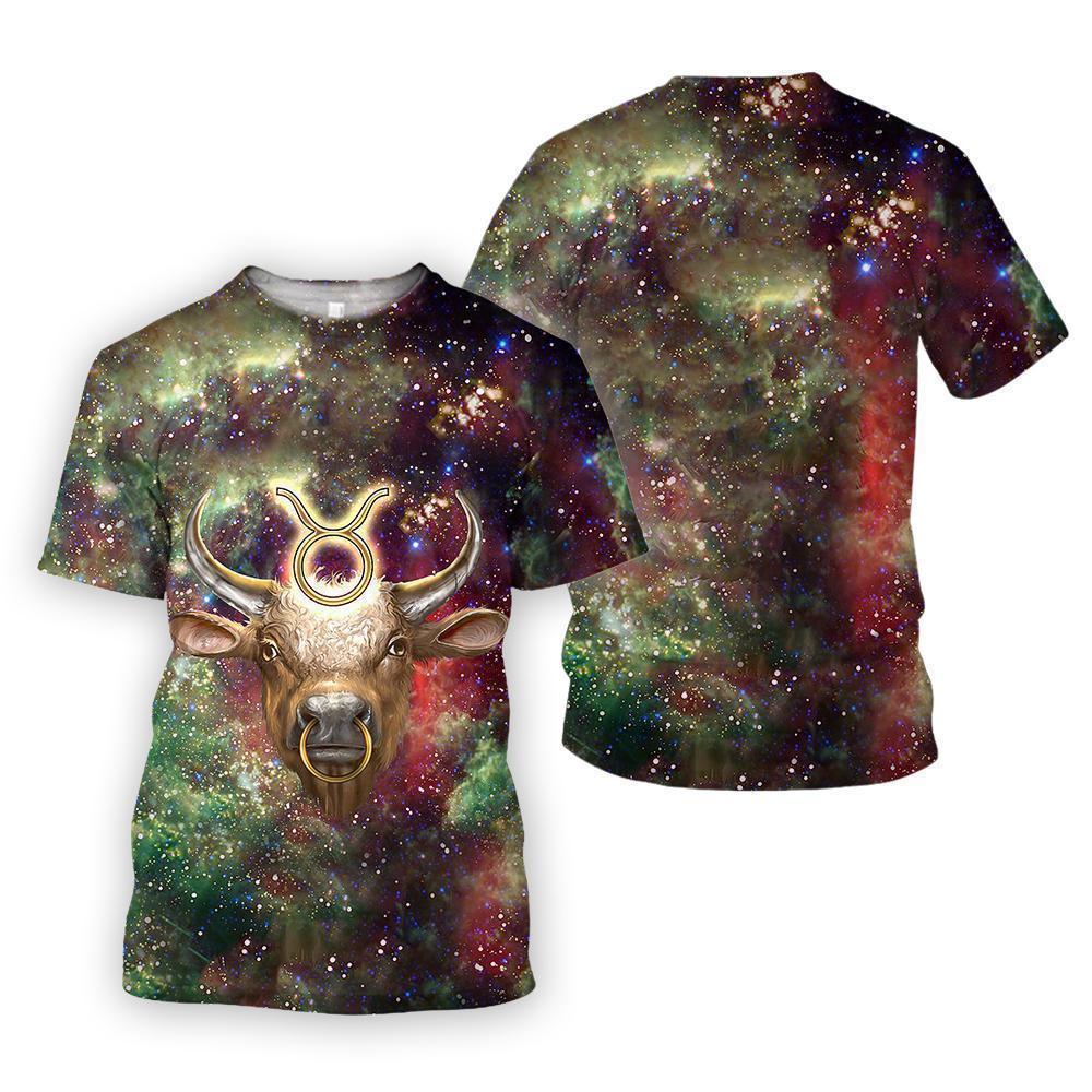 All Over Printed Taurus Hoodie-Apparel-NTH-T-Shirt-S-Vibe Cosy™
