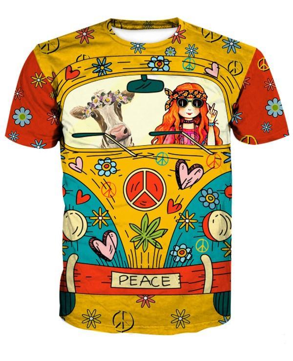Hippie Cow Collection HG2391-Apparel-HG-T-Shirt-S-Vibe Cosy™