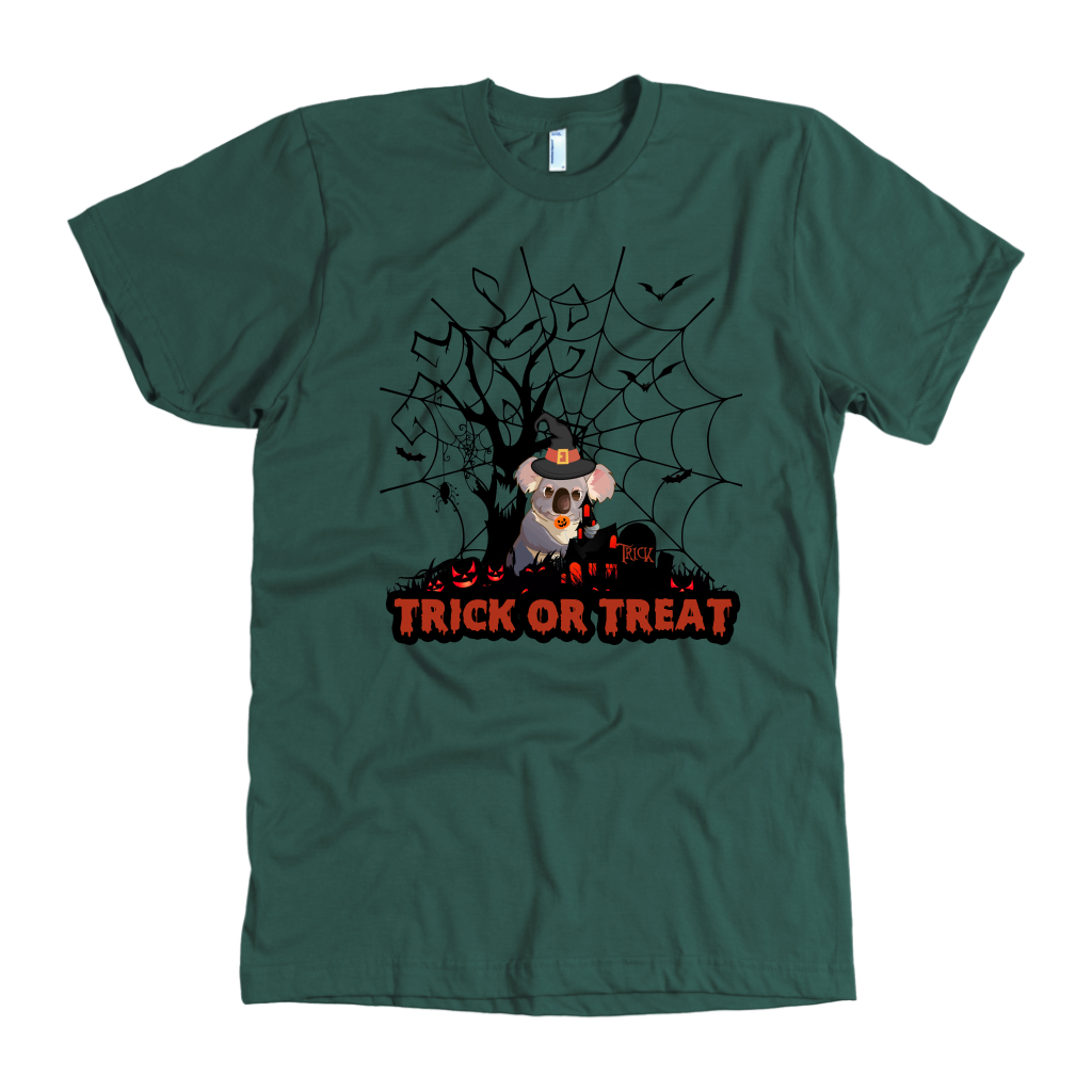 Australian Koala Trick or Treat Halloween T-Shirt 02 H9-T-SHIRTS-HP Arts-American Apparel Mens-Forest-S-Vibe Cosy™