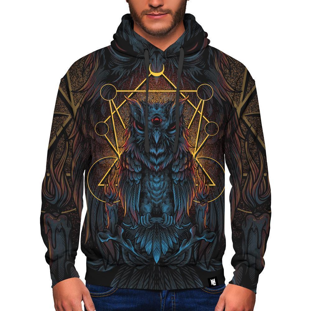 Three Eyed Owl Hoodie HC1403-Apparel-Huyencass-Hoodie-S-Vibe Cosy™