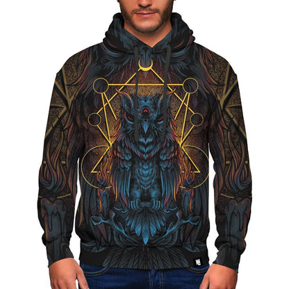 Three Eyed Owl Hoodie HC1403-Apparel-Huyencass-Hoodie-S-Vibe Cosy™