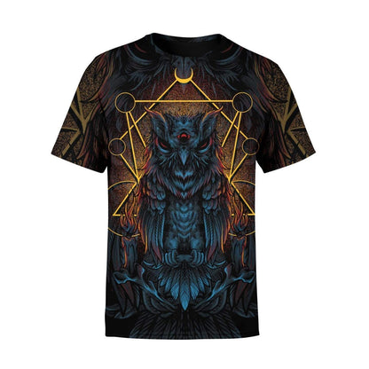 Three Eyed Owl Hoodie HC1403-Apparel-Huyencass-T-Shirt-S-Vibe Cosy™