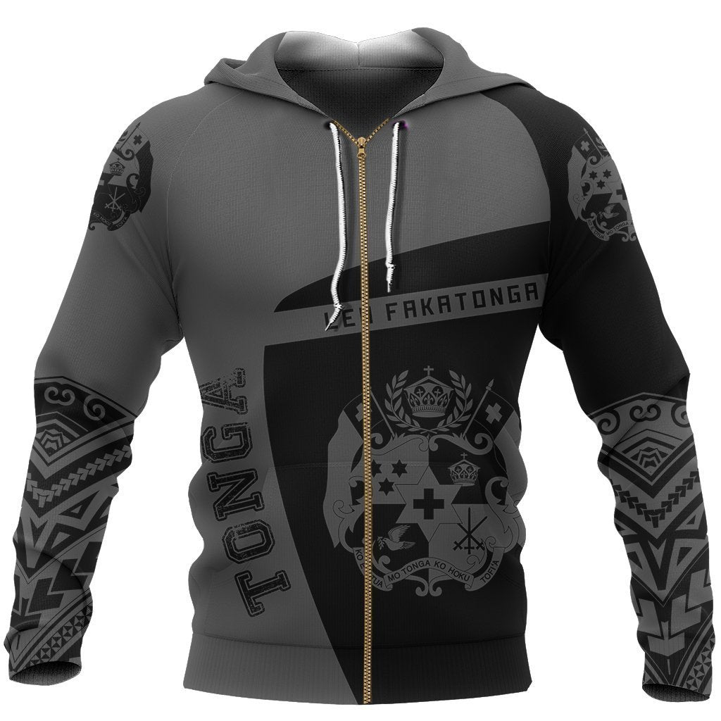 Tonga Polynesian Sport Hoodie - Premium Style NNK 1210-Apparel-NNK-Zipped Hoodie-S-Vibe Cosy™