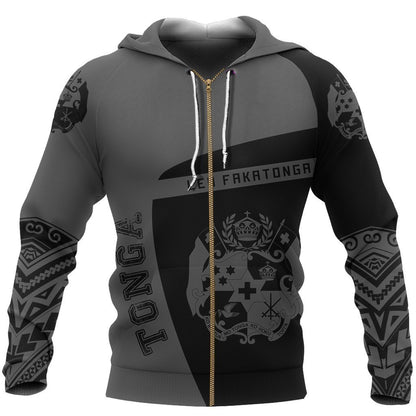 Tonga Polynesian Sport Hoodie - Premium Style NNK 1210-Apparel-NNK-Zipped Hoodie-S-Vibe Cosy™
