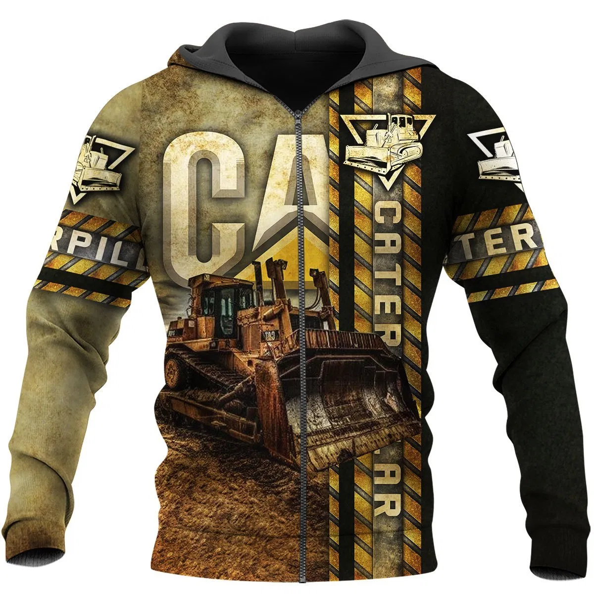 LOVE HEAVY EQUIPMENT 3D ALL OVER PRINTED SHIRTS AND SHORT FOR MAN AND WOMEN PL12032001-Apparel-PL8386-ZIPPED HOODIE-S-Vibe Cosy™