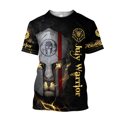 July Spartan Lion Warrior 3D All Over Printed Unisex Shirts