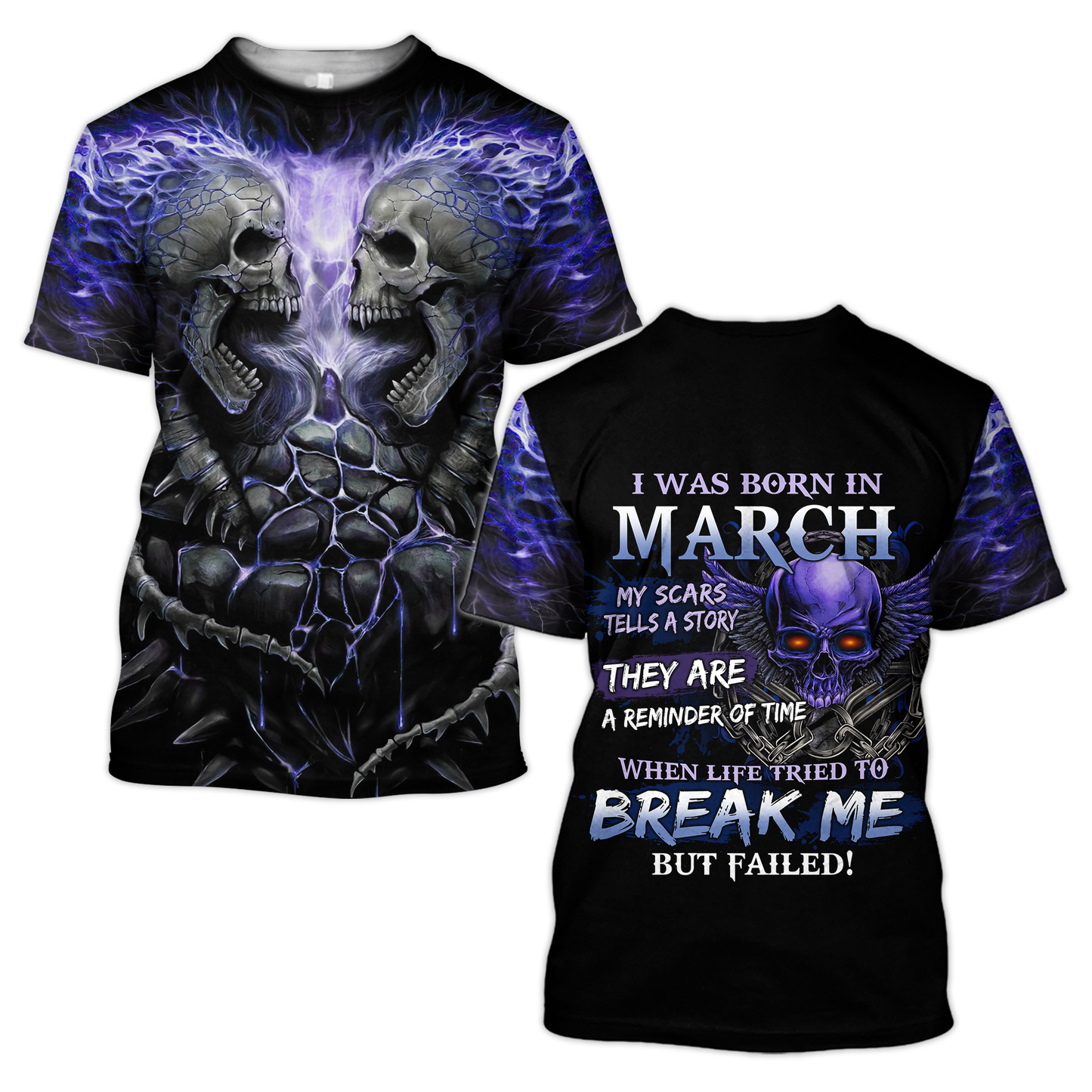 March Guy Skull 3D All Over Printed Shirts Pi24102003ST