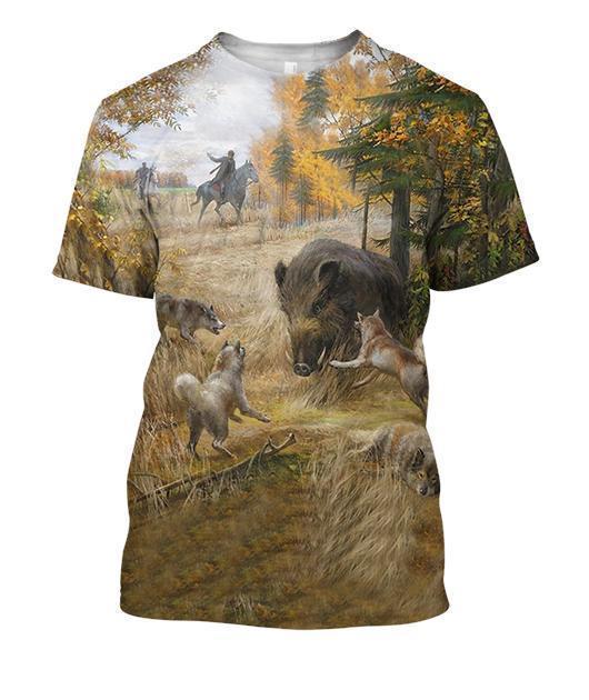 All Over Printed Wild Boar-Apparel-HbArts-T-Shirt-S-Vibe Cosy™