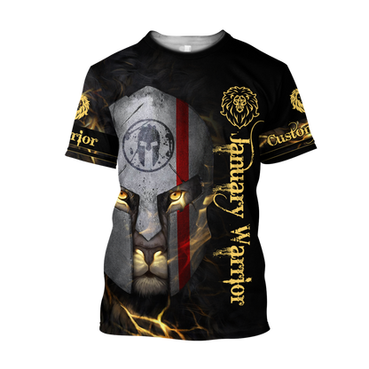 January Spartan Lion Warrior 3D All Over Printed Unisex Shirts