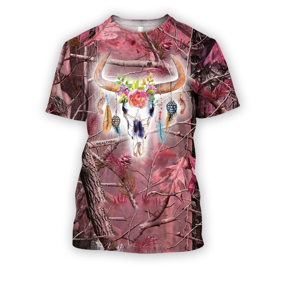 All Over Printed Camo Deer Shirts-Apparel-HbArts-T-Shirt-S-Vibe Cosy™