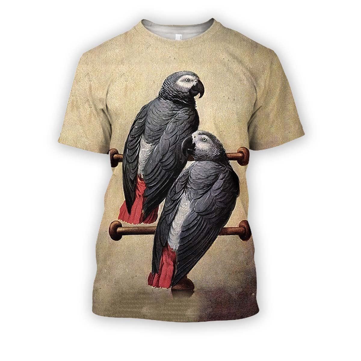 All Over Printed Parrots Shirts H395-Apparel-HbArts-T-Shirt-S-Vibe Cosy™