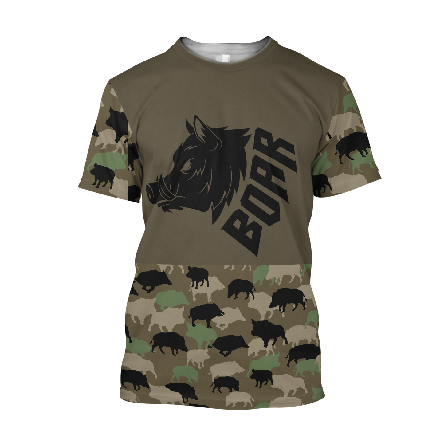 Boar Hunting Dark Green Camo 3D All Over Print  Hoodie