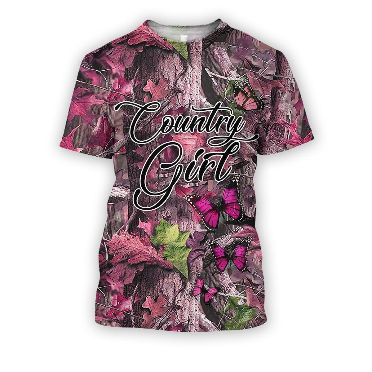 All Over Printed Camo Butterflies Hoodie-Apparel-HbArts-T-Shirt-S-Vibe Cosy™