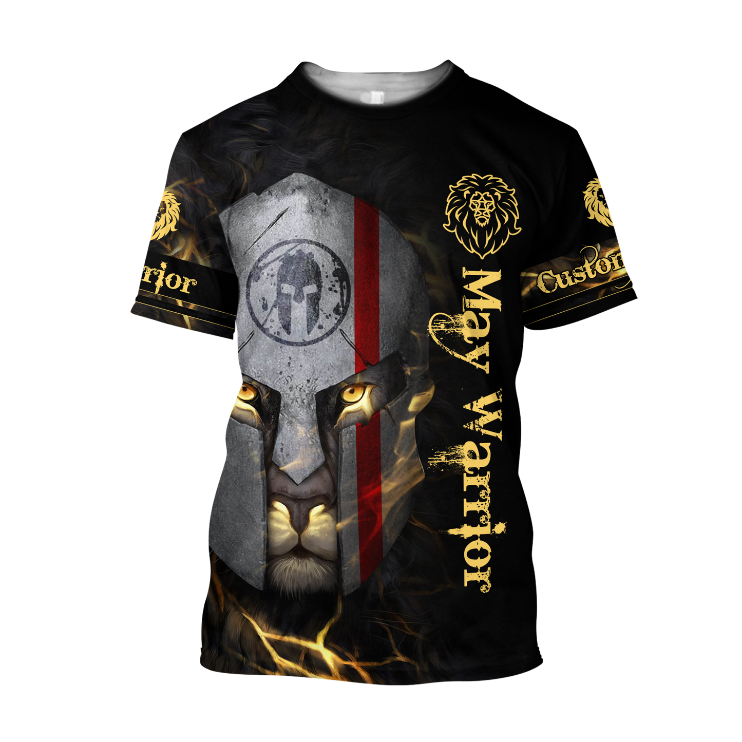 May Spartan Lion Warrior 3D All Over Printed Unisex Shirts