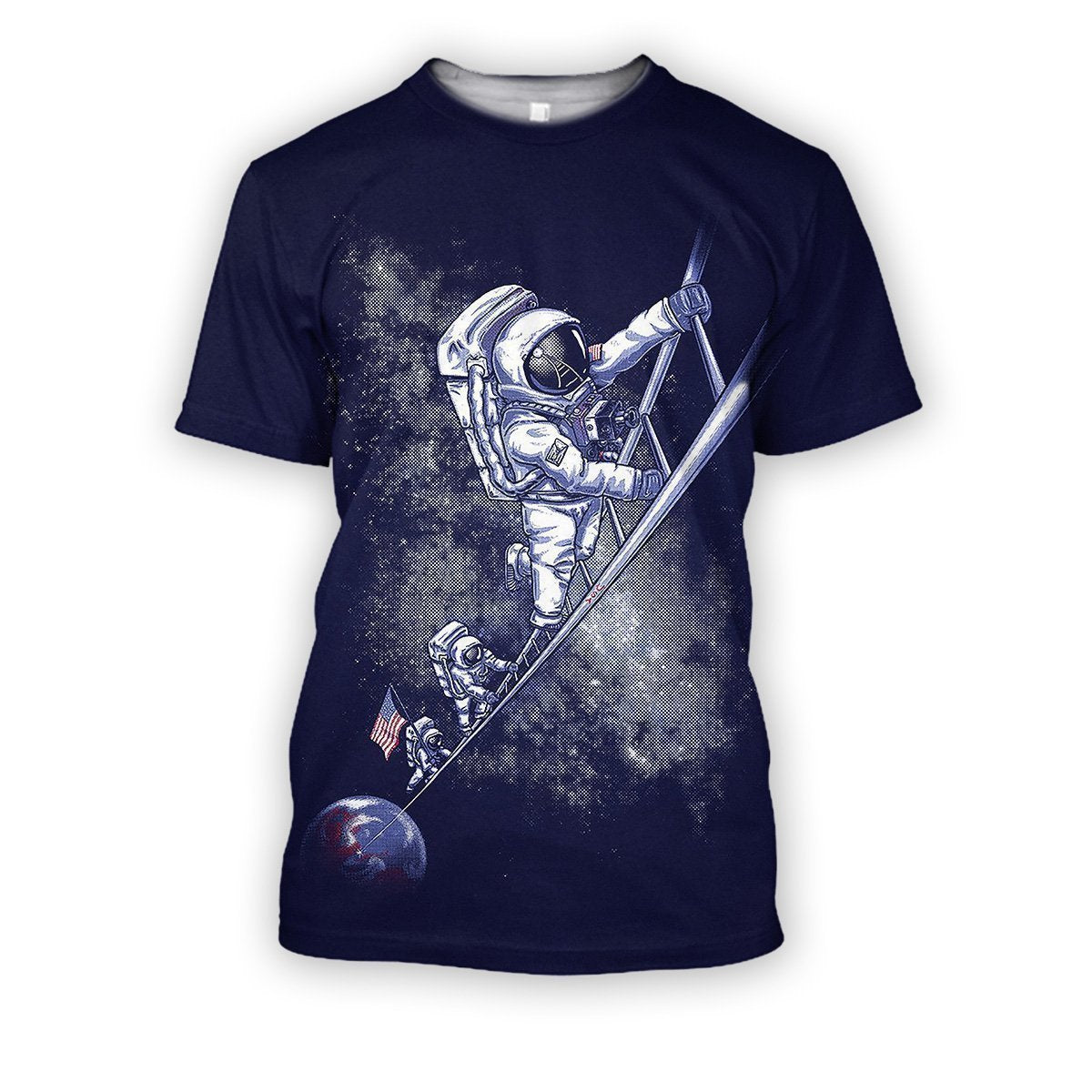 3D all over print astronauts-Apparel-HbArts-T-Shirt-S-Vibe Cosy™