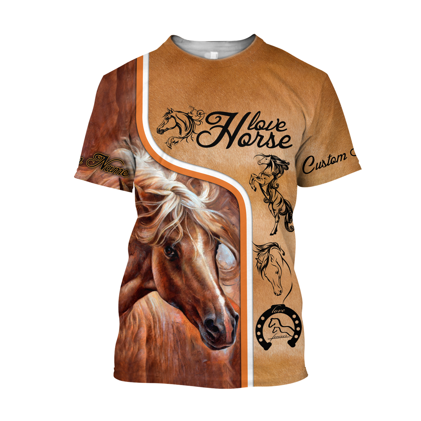 Personalized Love Horse  3D All Over Printed Unisex Shirts Pi112038