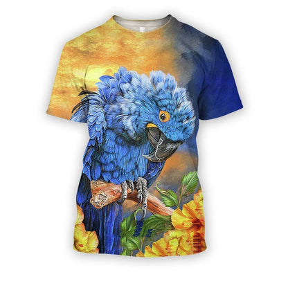 All Over Printed Parrots Shirts H401-Apparel-HbArts-T-Shirt-S-Vibe Cosy™