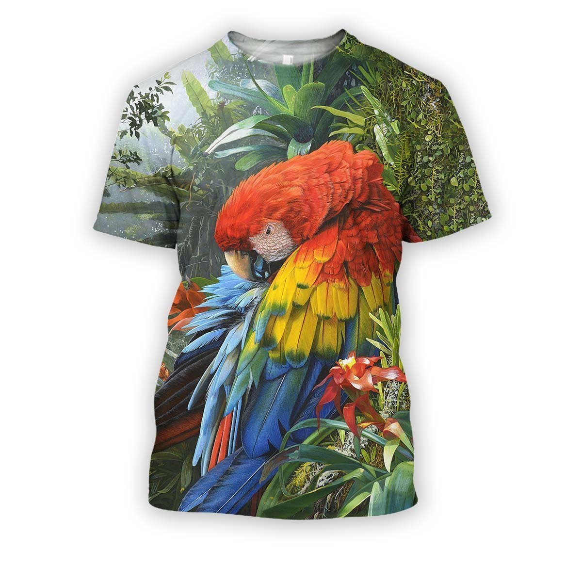 All Over Printed Parrots Shirts H406-Apparel-HbArts-T-Shirt-S-Vibe Cosy™