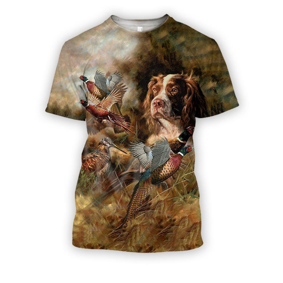 All Over Print Hunting Dog Shirts-Apparel-HbArts-T-Shirt-S-Vibe Cosy™