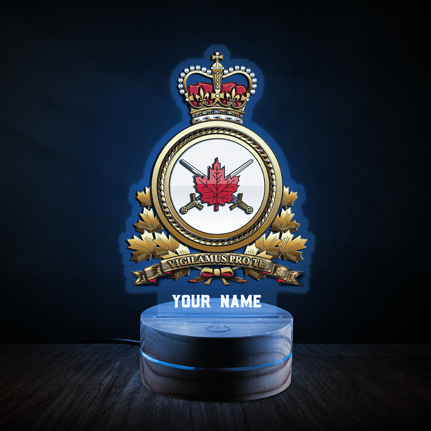 Personalized Name XT Canadian Army Veteran Led Night Light Rodeo MH11032104