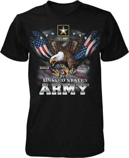 US Army Hoodie Since 1775 Eagle with American Flag Wings HC1702-Apparel-Huyencass-T-Shirt-S-Vibe Cosy™