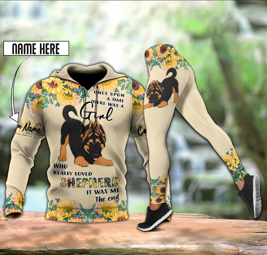 German shepherd flower combo hoodie + legging MH1009201