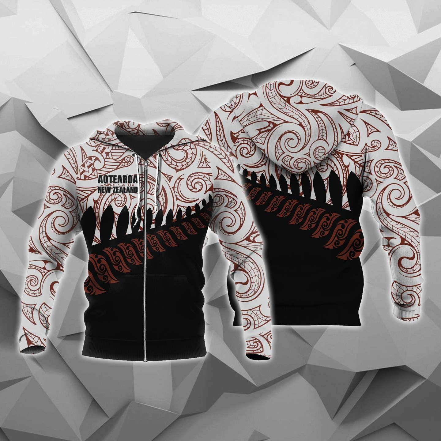 New Zealand Aotearoa Pullover Hoodie Special HC-Apparel-Huyencass-Zipped Hoodie-S-Vibe Cosy™