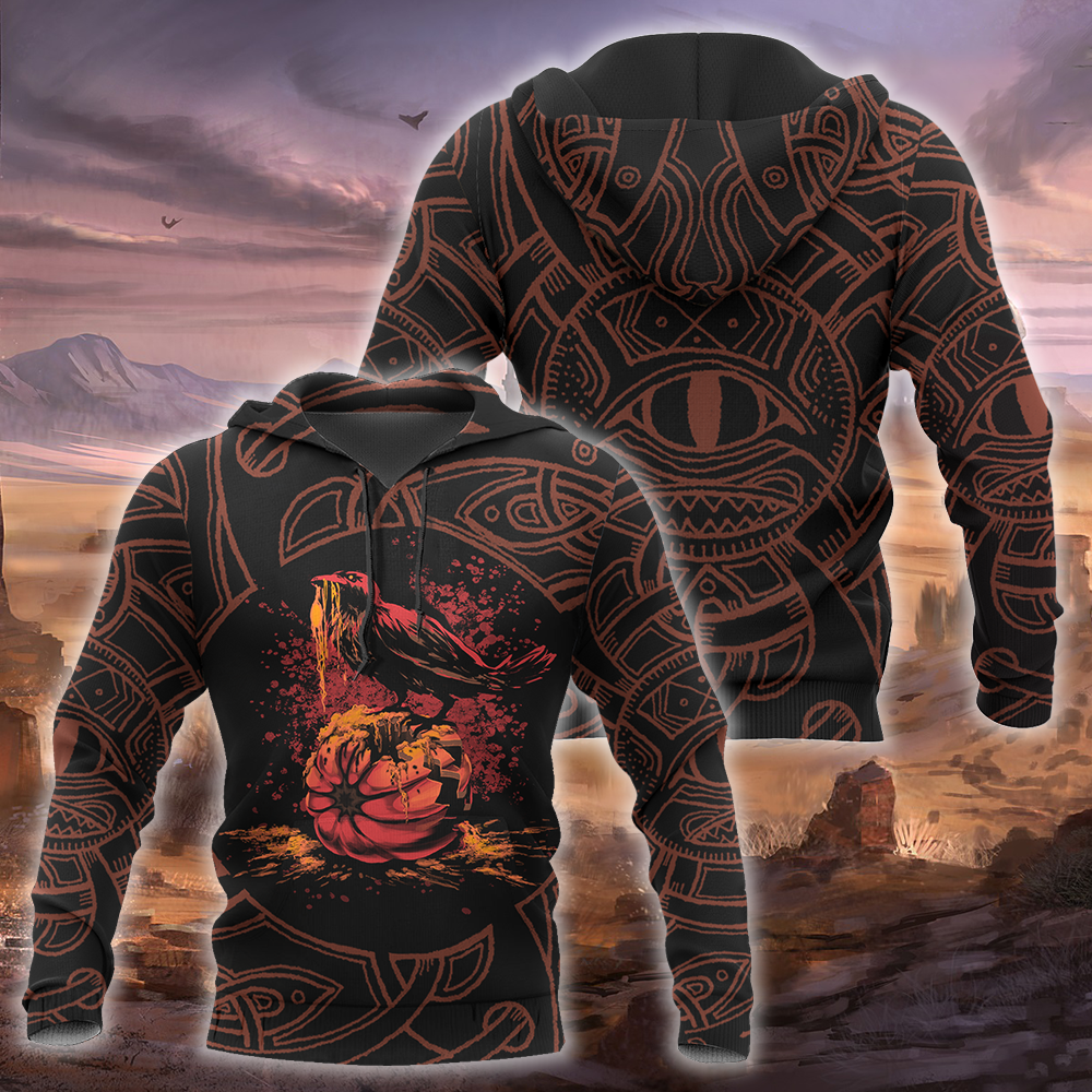 Vikings - Bird Halloween Hoodie-Apparel-HP Arts-Hoodie-S-Vibe Cosy™