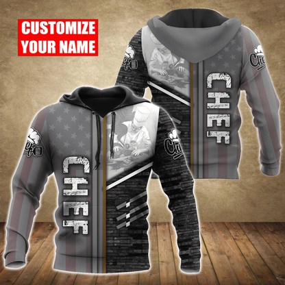 Customized Name Master Chef 3D All Over Printed Unisex Shirts