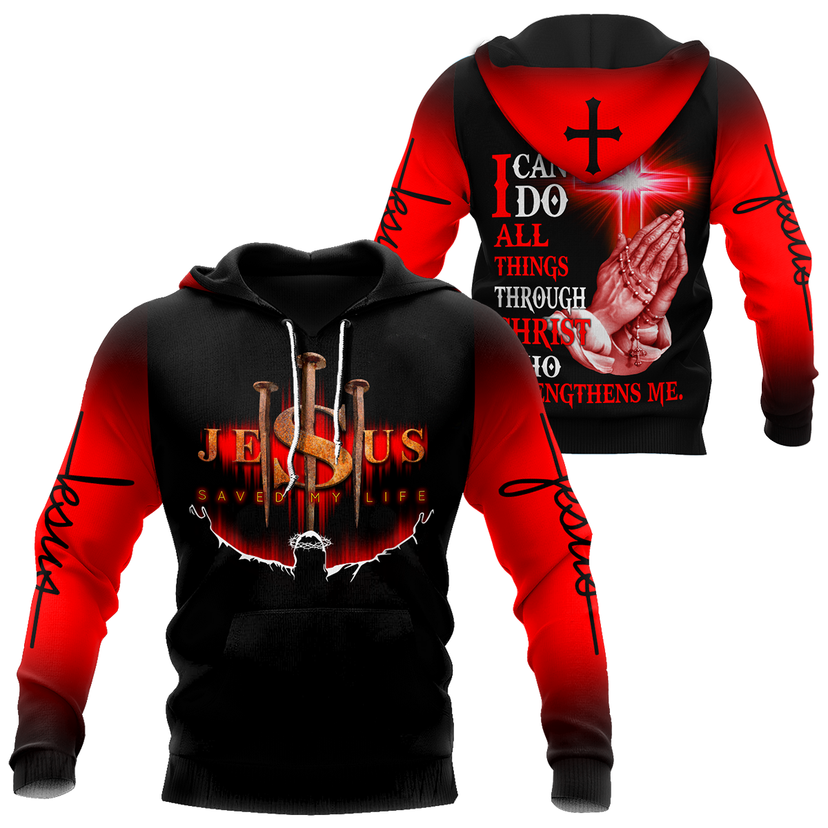 Jesus Save My Life 3D All Over Printed Shirts For Men and Women Pi12062002-Apparel-TA-Hoodie-S-Vibe Cosy™