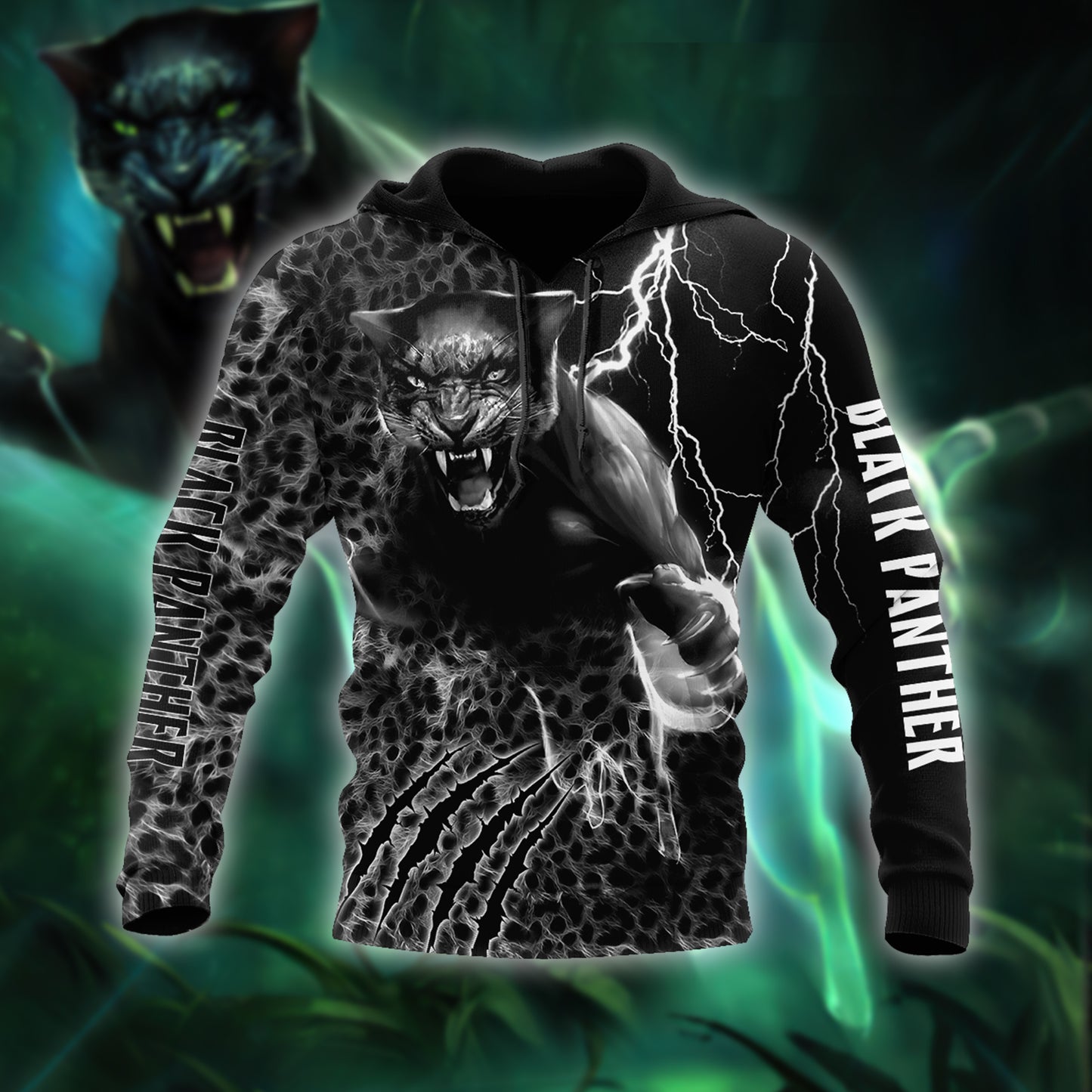 The Black Panther Power 3D All Over Print Hoodie AM092006