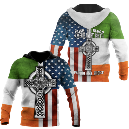 Irish By Blood American By Birth 3D All Over Printed Shirts For Men and Women DQB29102002