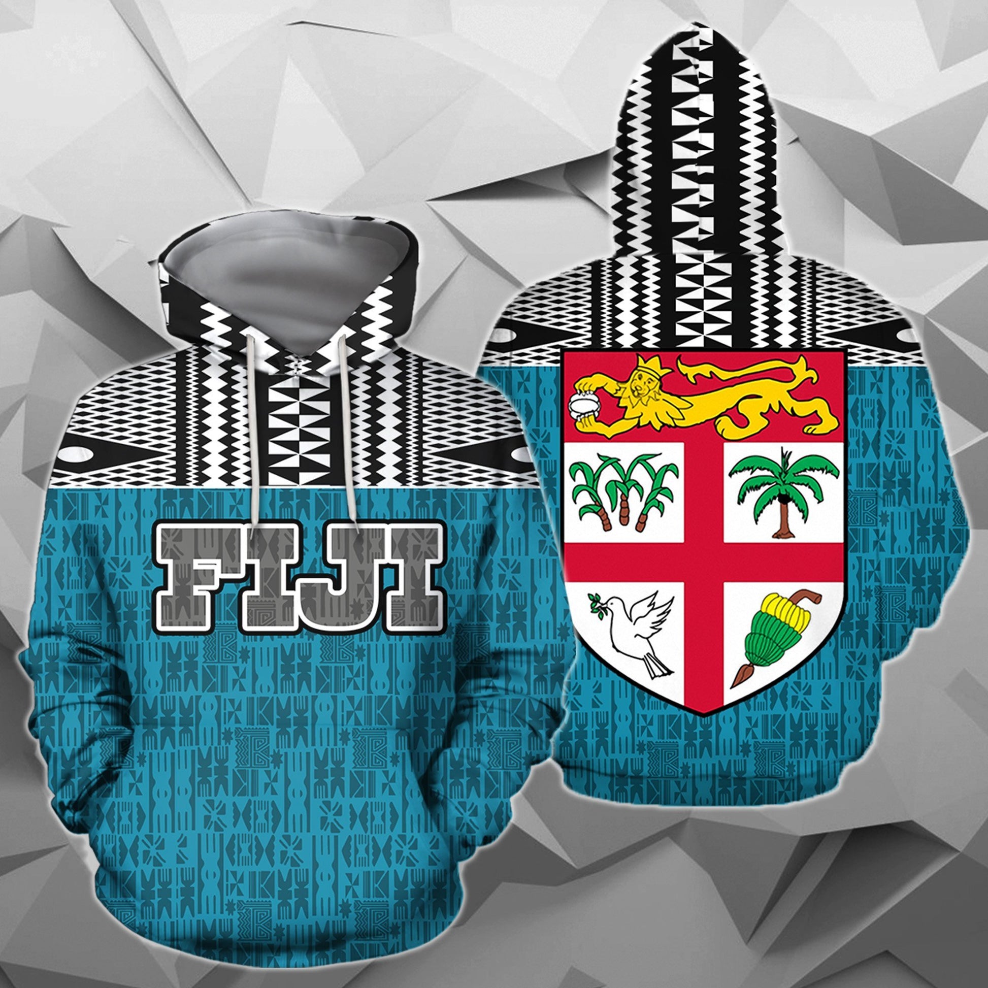Fiji Tapa Hoodie NN5-Apparel-Khanh Arts-Hoodie-S-Vibe Cosy™