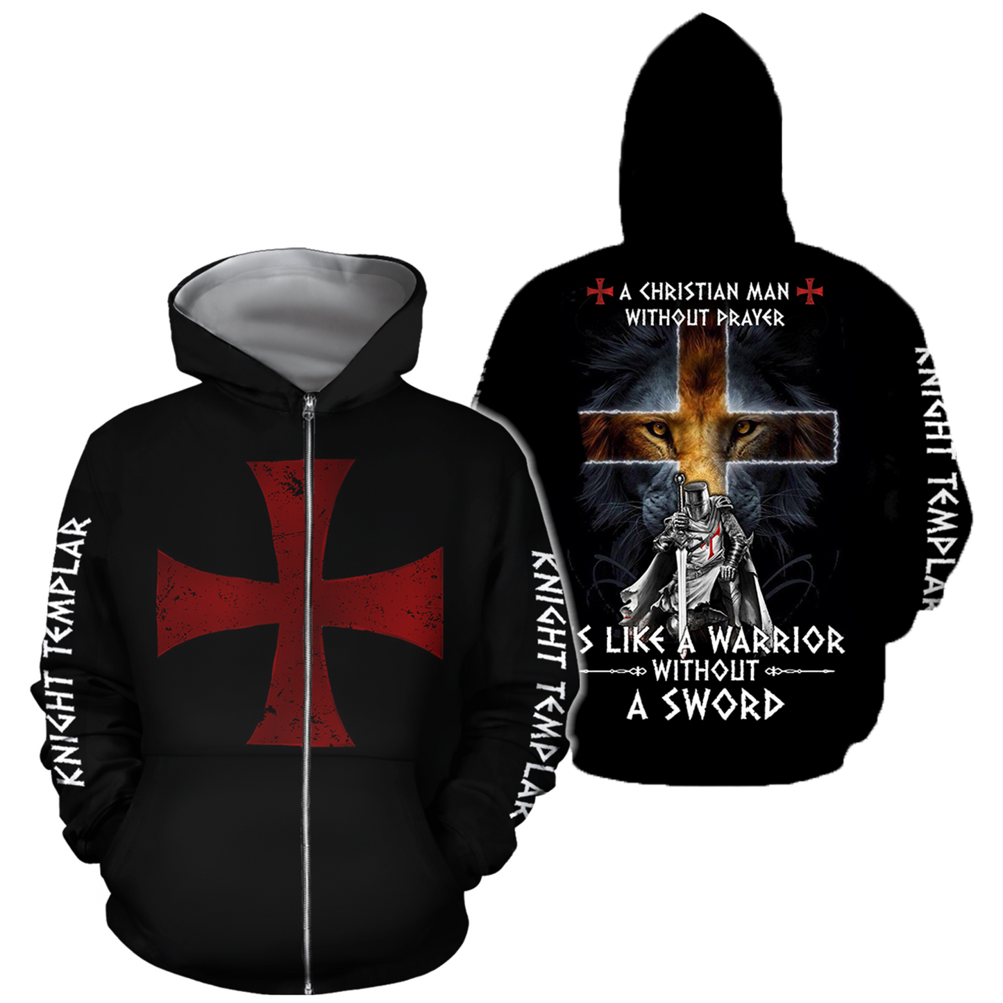 3D All Over Printed A Christian Man Shirts-Apparel-HP Arts-ZIPPED HOODIE-S-Vibe Cosy™