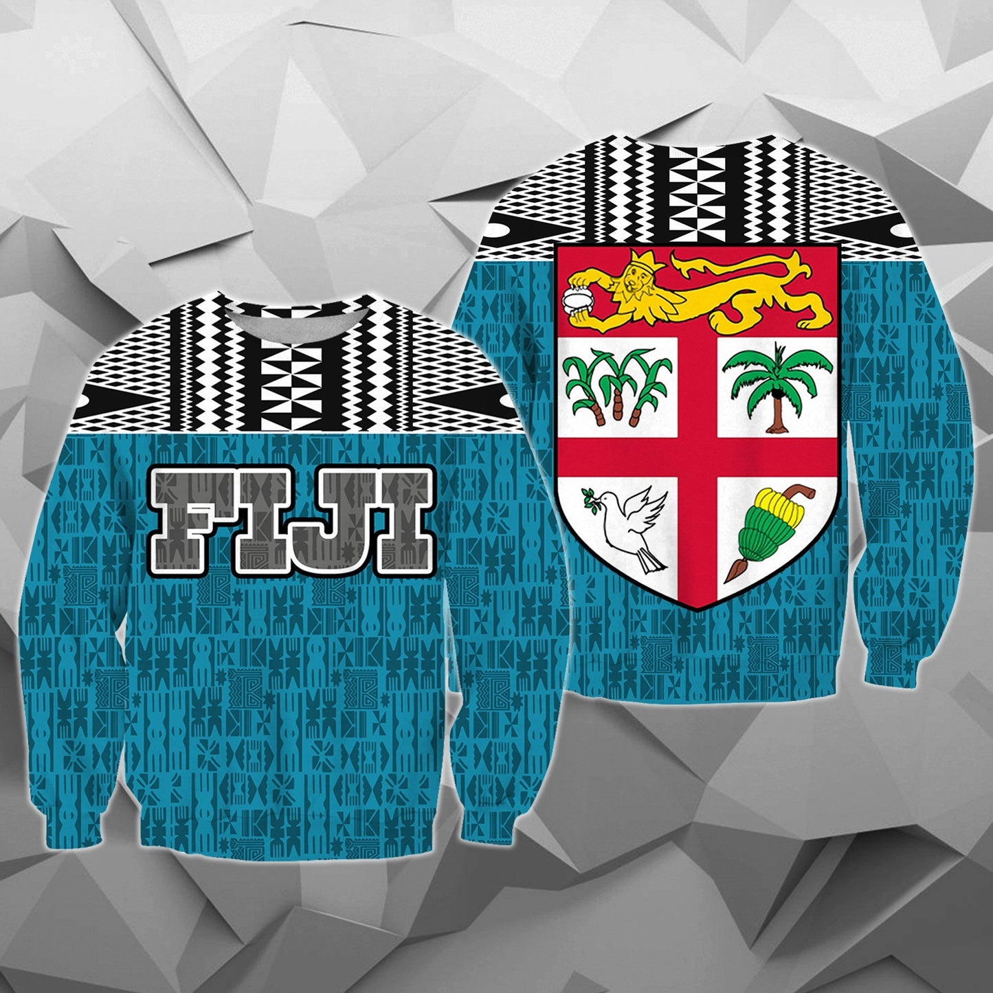 Fiji Tapa Hoodie NN5-Apparel-Khanh Arts-Sweat Shirt-S-Vibe Cosy™