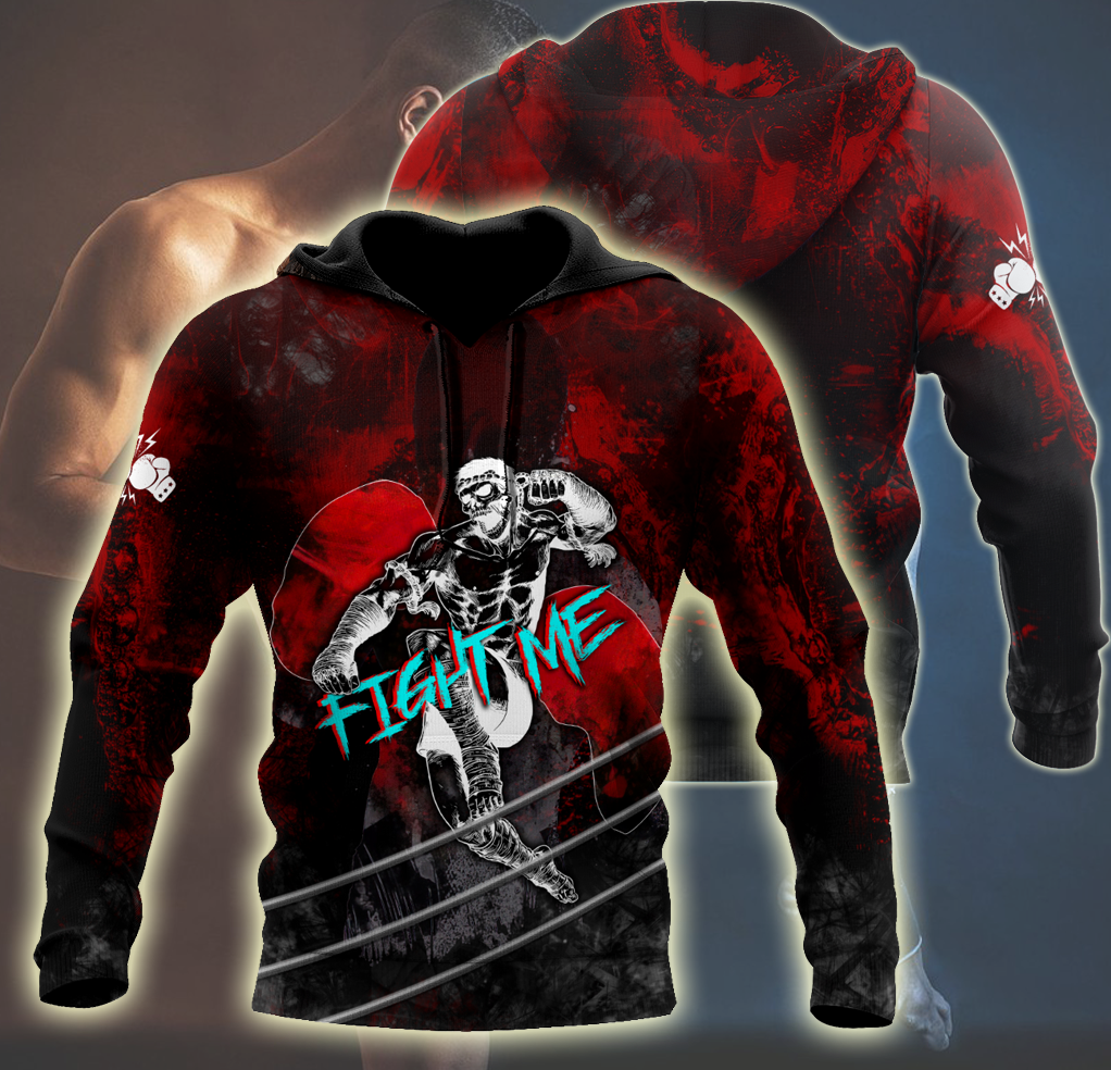 Fight me Muaythai Kickboxing 3D Printed MH200520-Apparel-ML-Zipped Hoodie-S-Vibe Cosy™