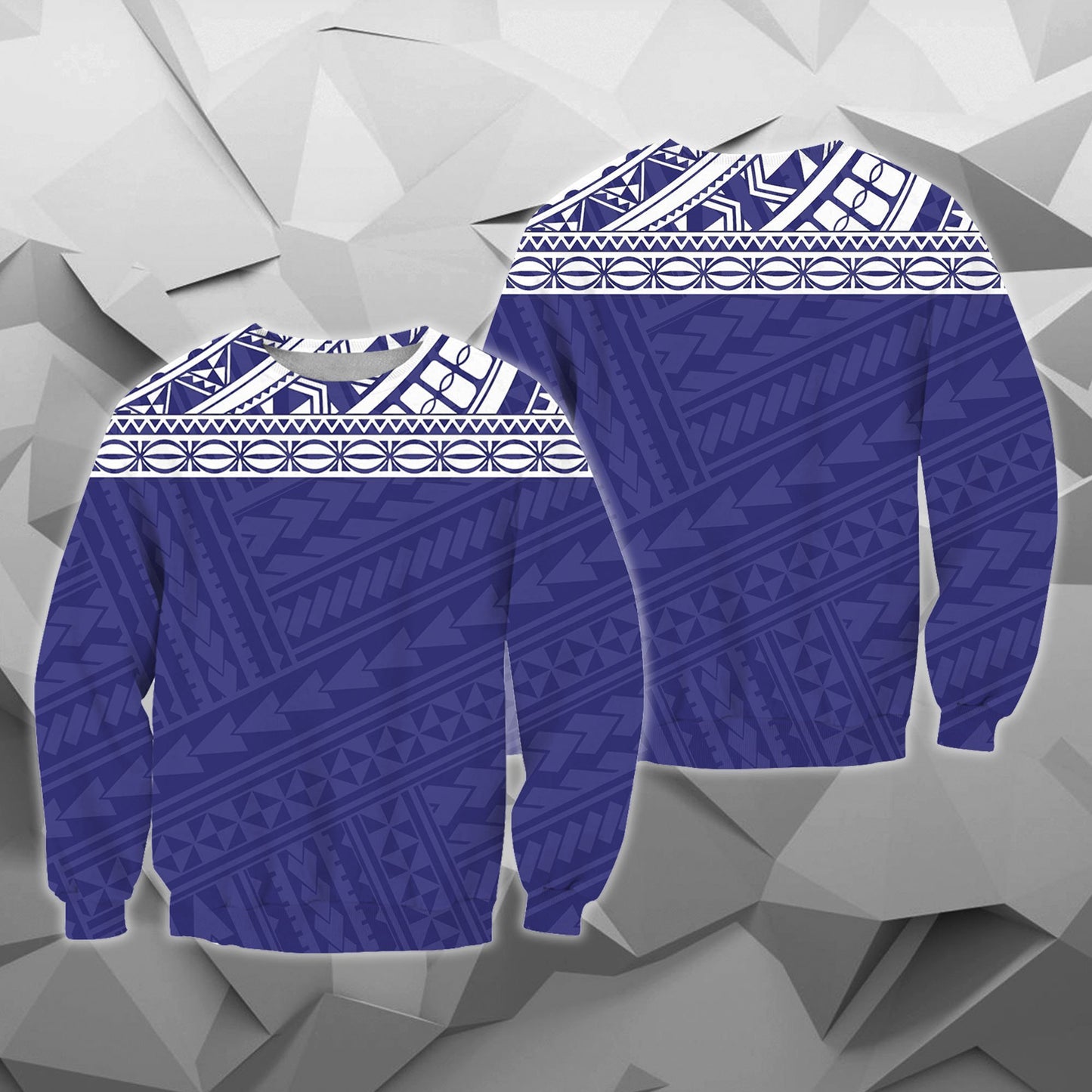 Poly All Over Hoodies - Blue Version - BN04-Apparel-Khanh Arts-Sweat Shirt-S-Vibe Cosy™