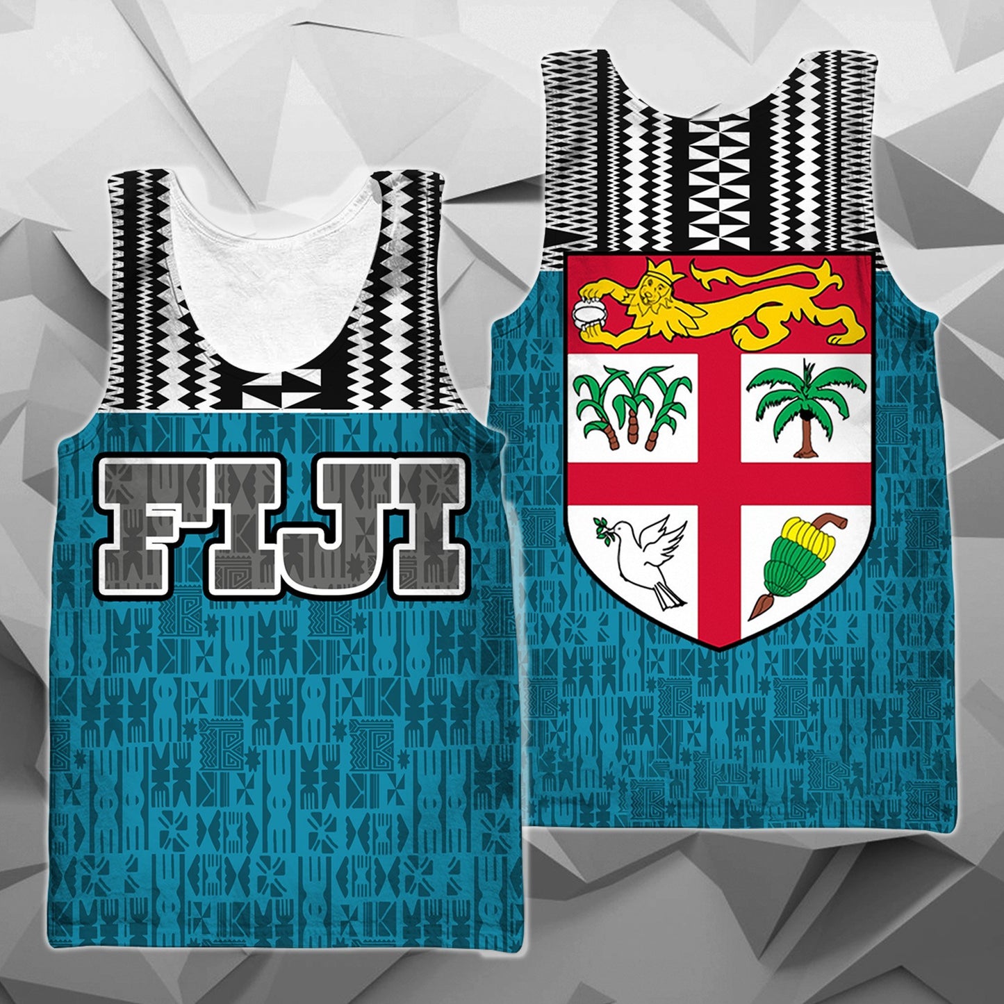 Fiji Tapa Hoodie NN5-Apparel-Khanh Arts-Tank Top-S-Vibe Cosy™