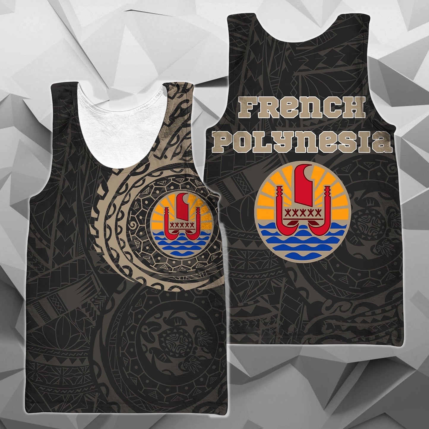 French Polynesia In My Heart Polynesian Hoodie A7-Apparel-Khanh Arts-Tank Top-S-Vibe Cosy™