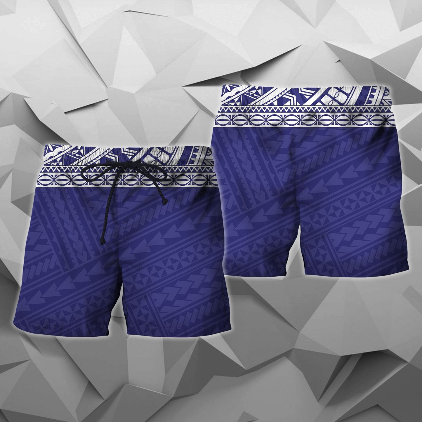 Poly All Over Hoodies - Blue Version - BN04-Apparel-Khanh Arts-Shorts-S-Vibe Cosy™